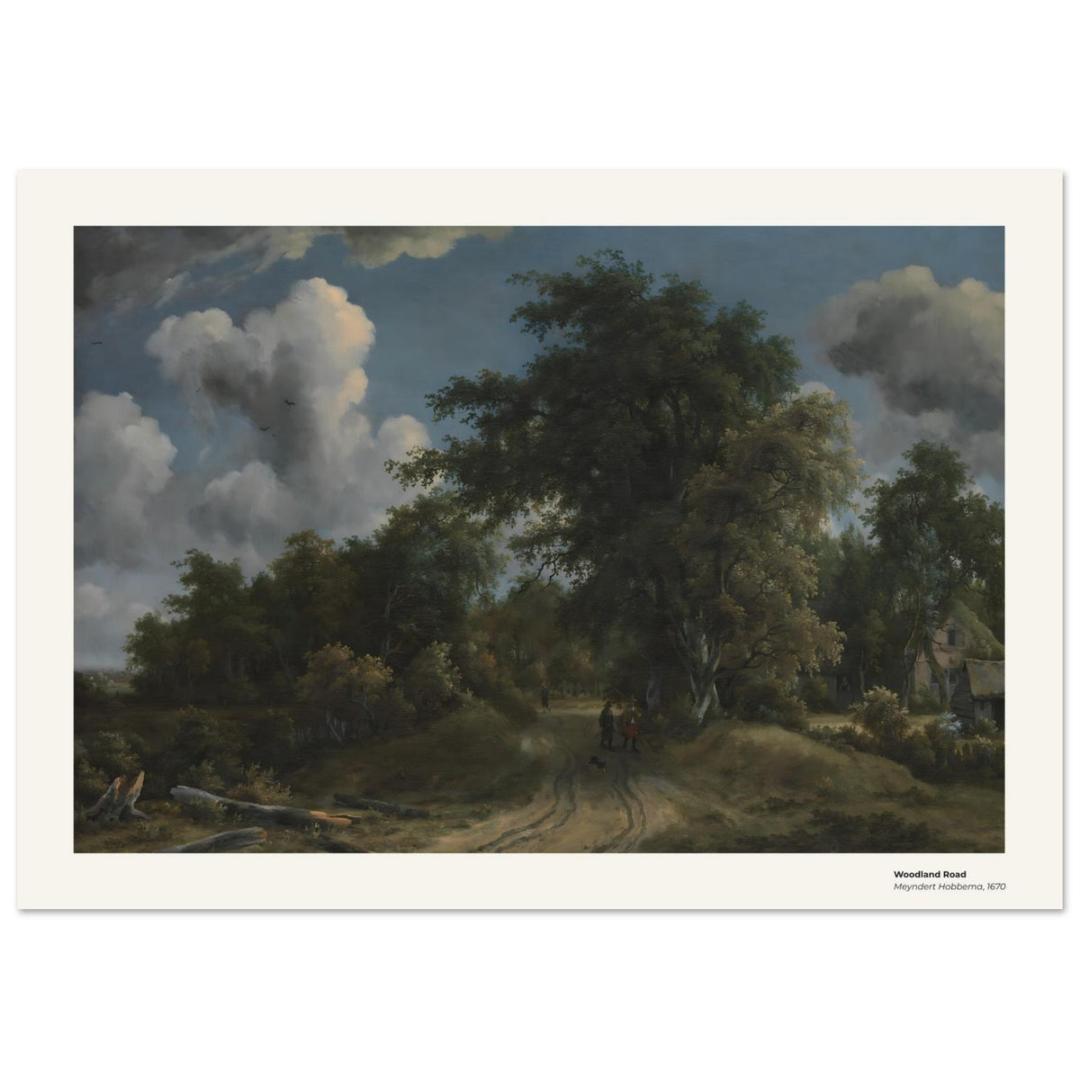 Chemin des Bois – Meindert Hobbema, détail de la reproduction