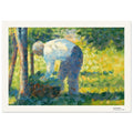 Le jardinier – Georges Seurat, détail de la reproduction