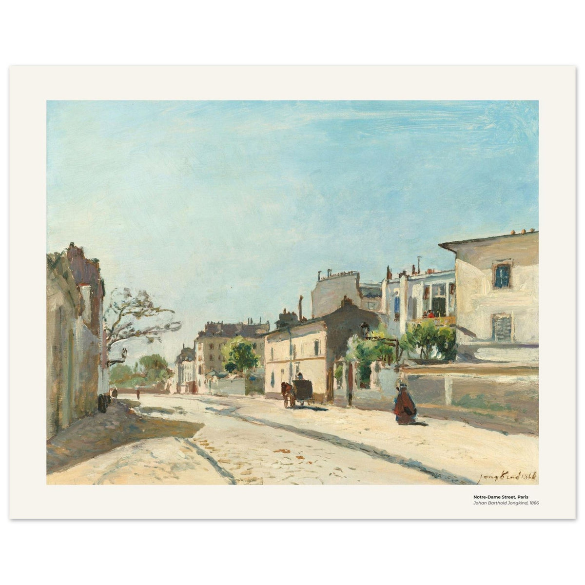 Rue Notre-Dame, Paris – Johan Barthold Jongkind, détail de la reproduction