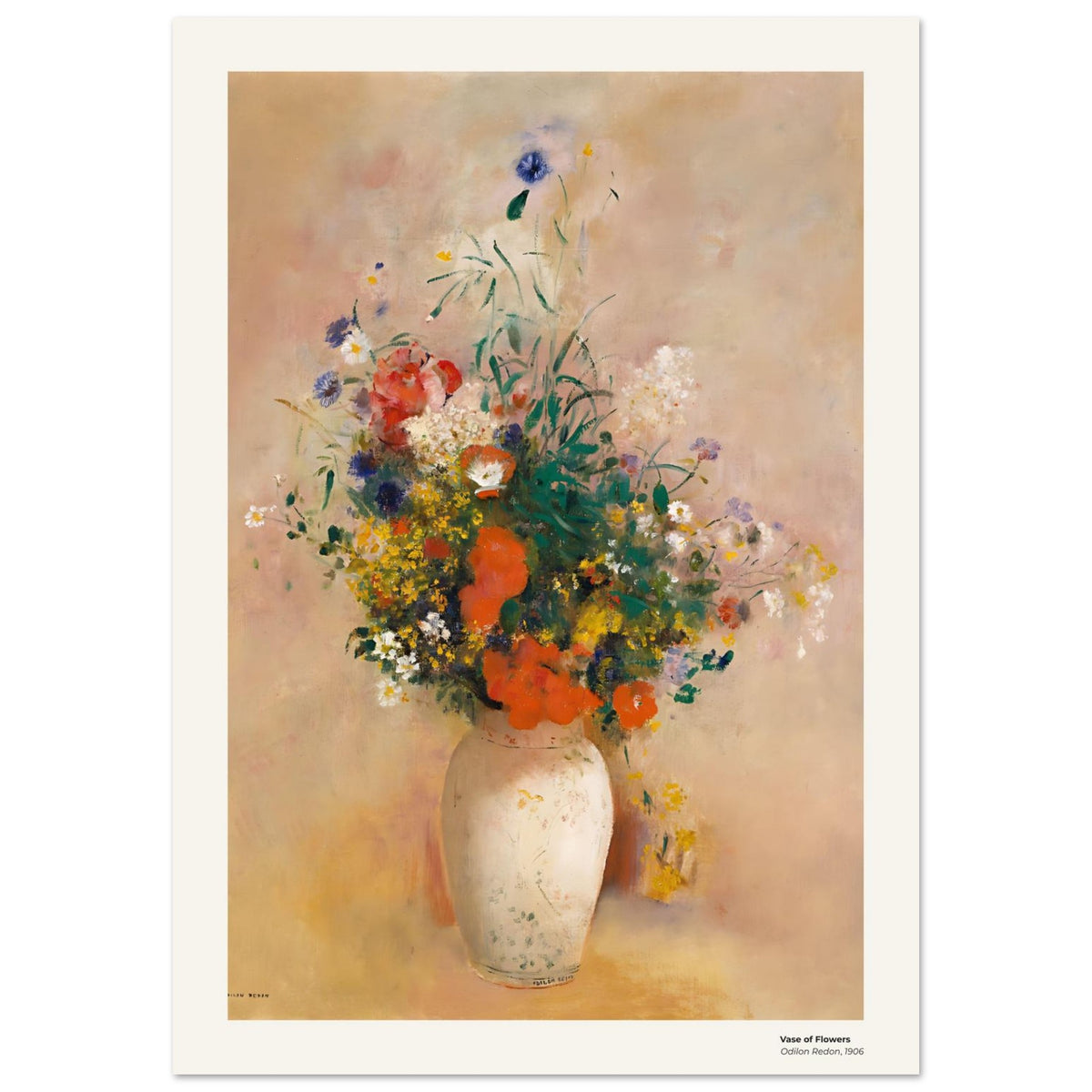 Vase de fleurs – Odilon Redon, reproduction d'art