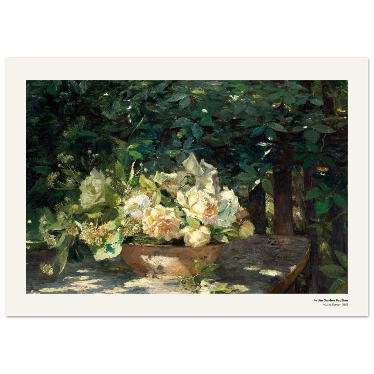 Dans le pavillon de jardin – Marie Egner, reproduction d'art