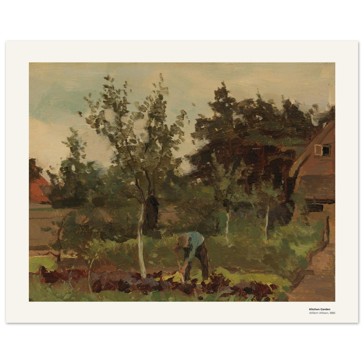Le potager – Willem Witsen, détail de la reproduction