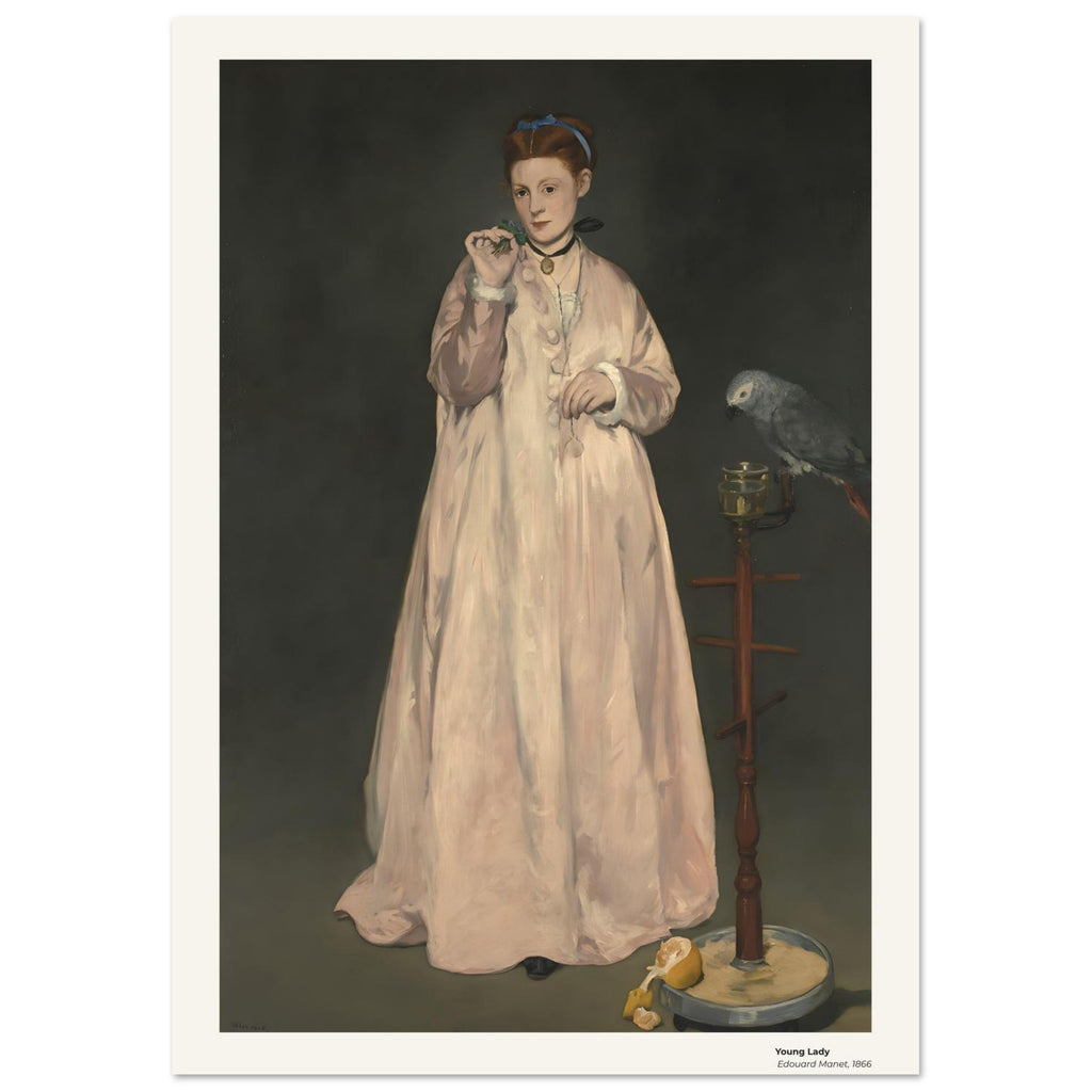 Demoiselle – Édouard Manet, détail de la reproduction