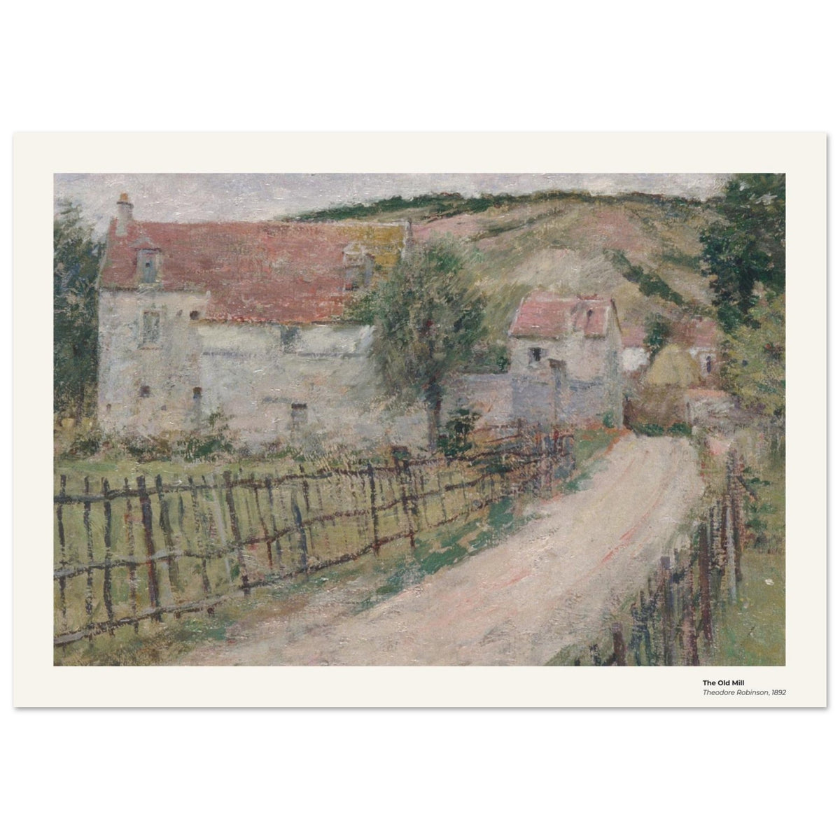 Le Vieux Moulin – Theodore Robinson, détail de la reproduction