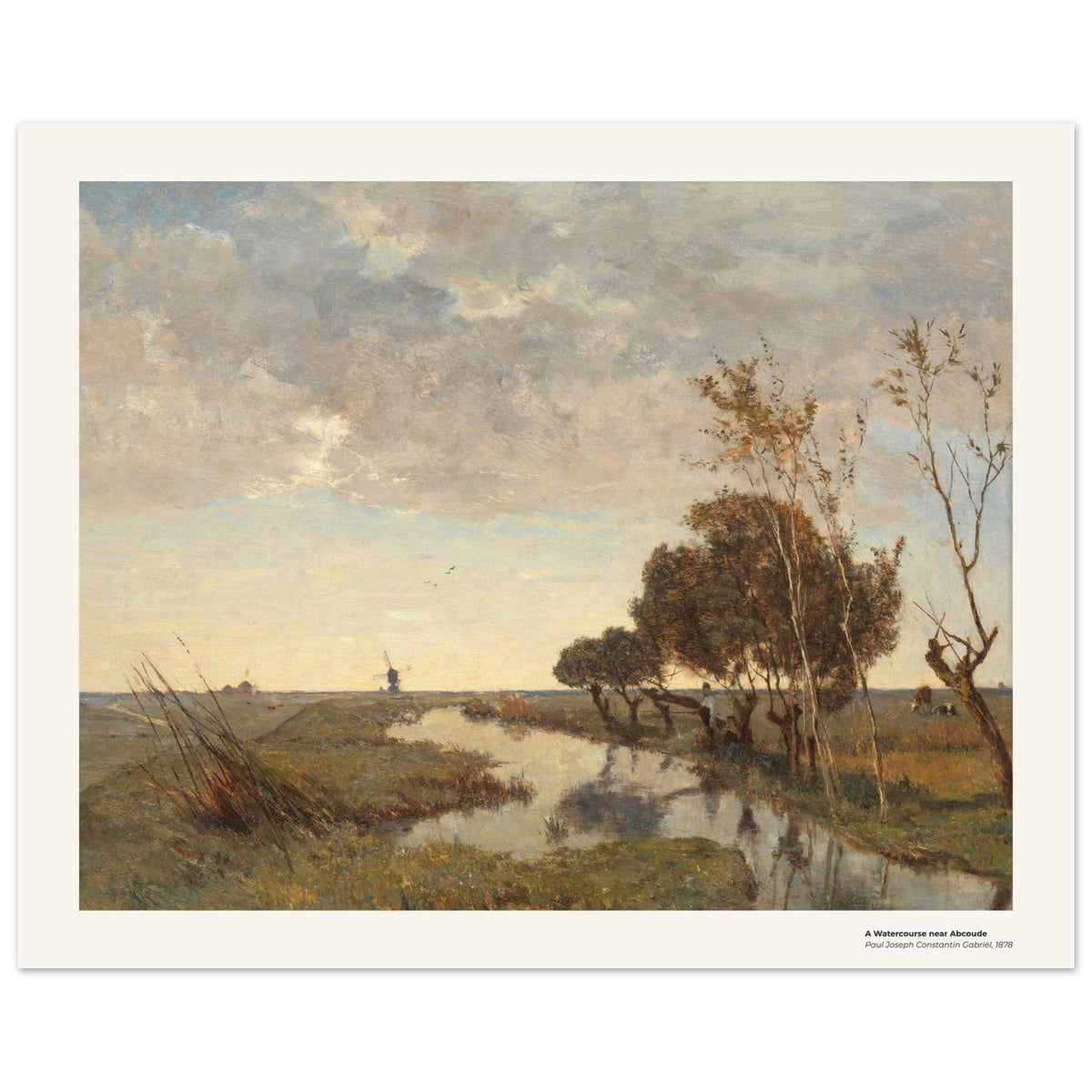 Un cours d'eau près d'Abcoude – Paul Joseph Constantin Gabriël, reproduction d'art