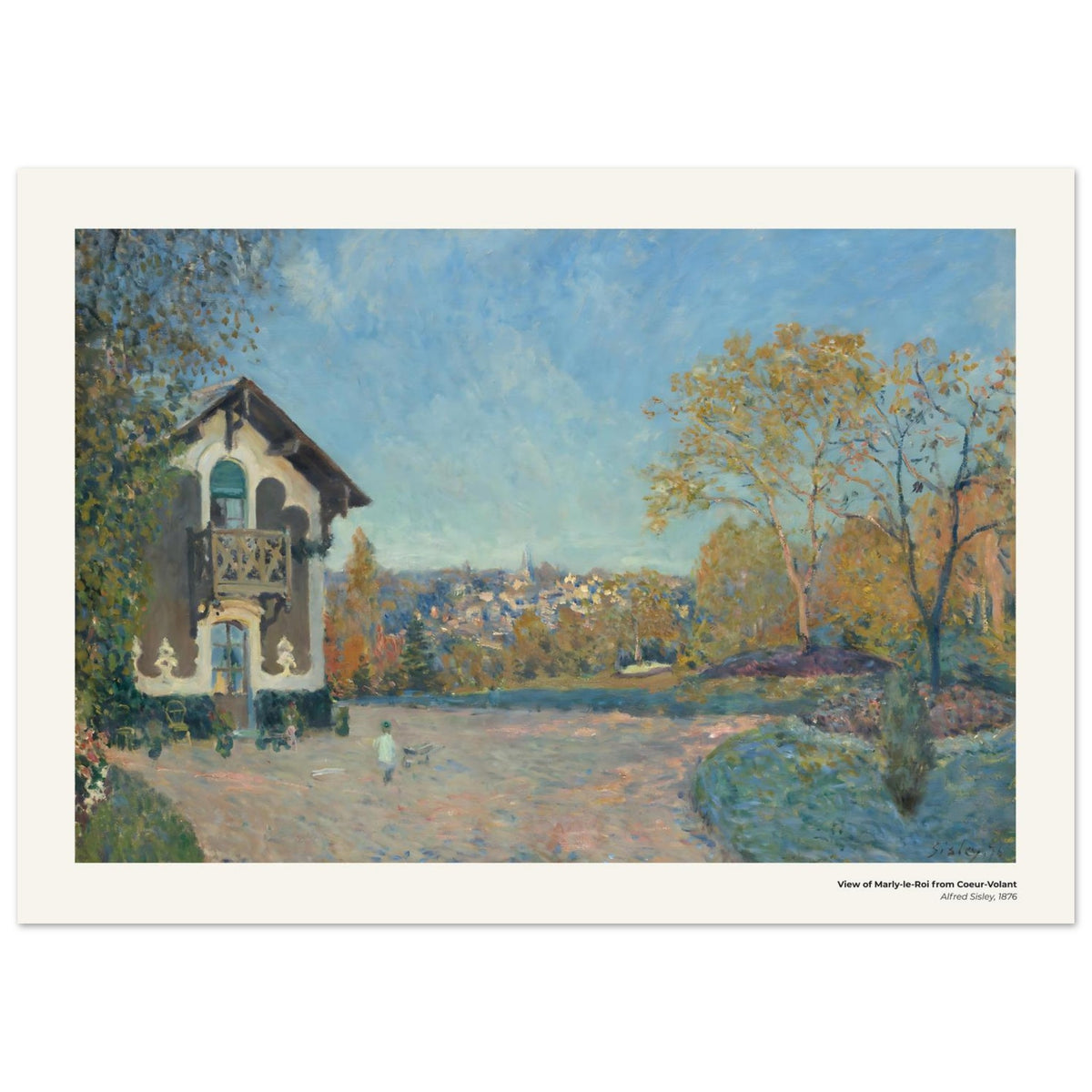 Vue de Marly-le-Roi depuis Coeur-Volant – Alfred Sisley, détail de la reproduction