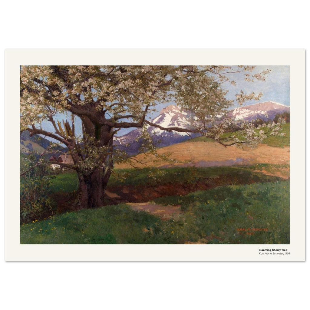Cerisier en fleurs – Karl Maria Schuster, reproduction d'art