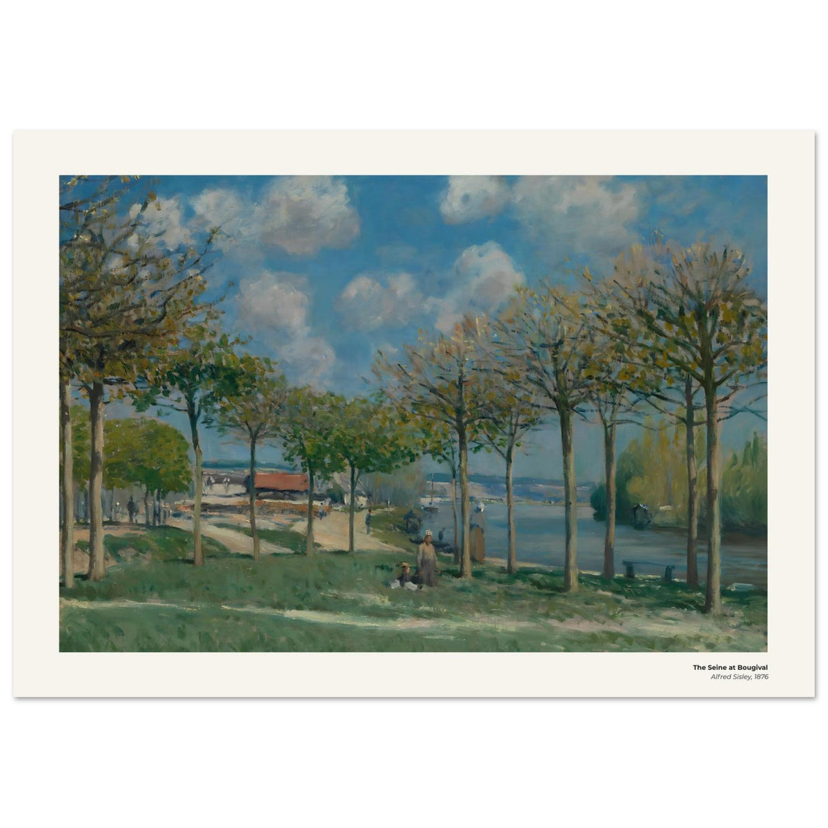 La Seine à Bougival – Alfred Sisley, détail de la reproduction