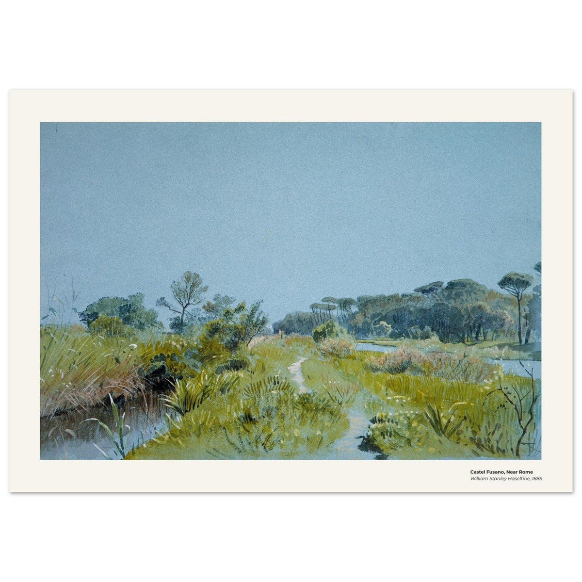 Castel Fusano, près de Rome – William Stanley Haseltine, détail de la reproduction