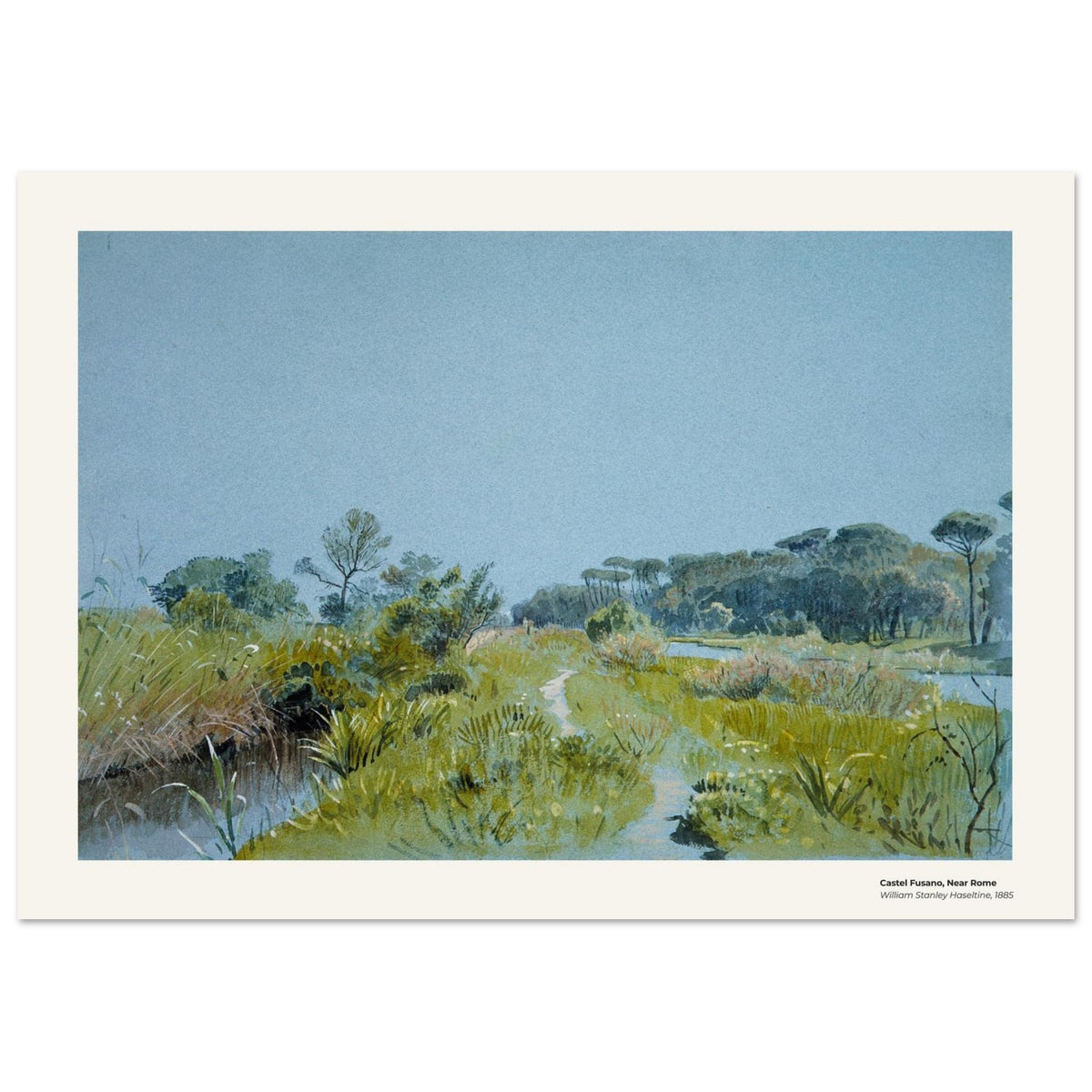 Castel Fusano, près de Rome – William Stanley Haseltine, détail de la reproduction
