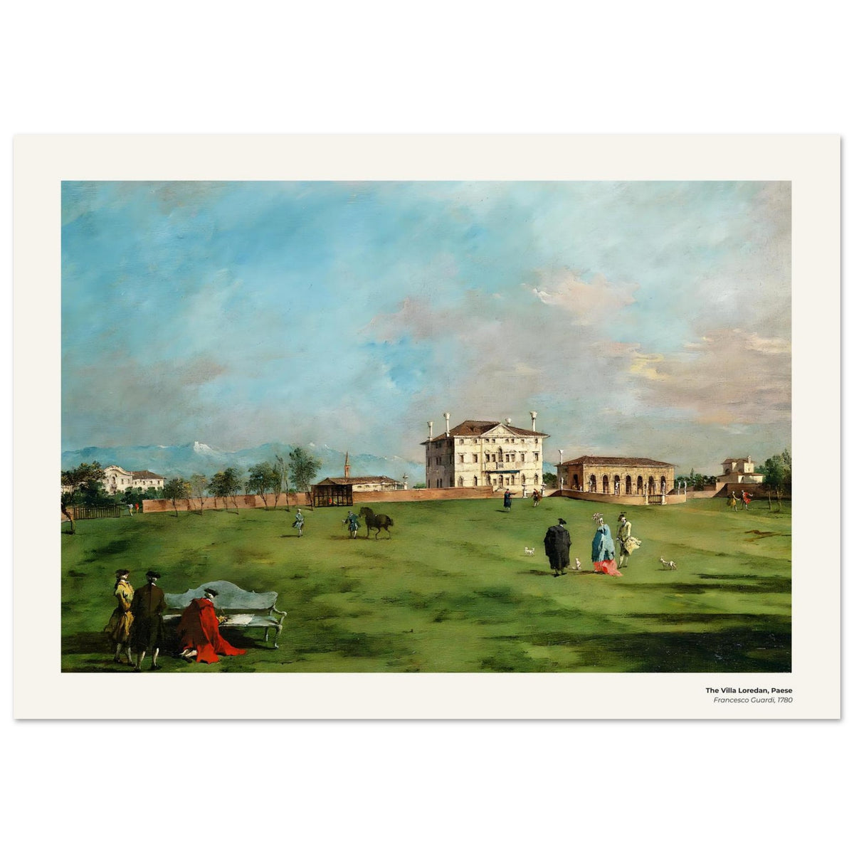 La Villa Loredan, Paese – Francesco Guardi, détail de la reproduction
