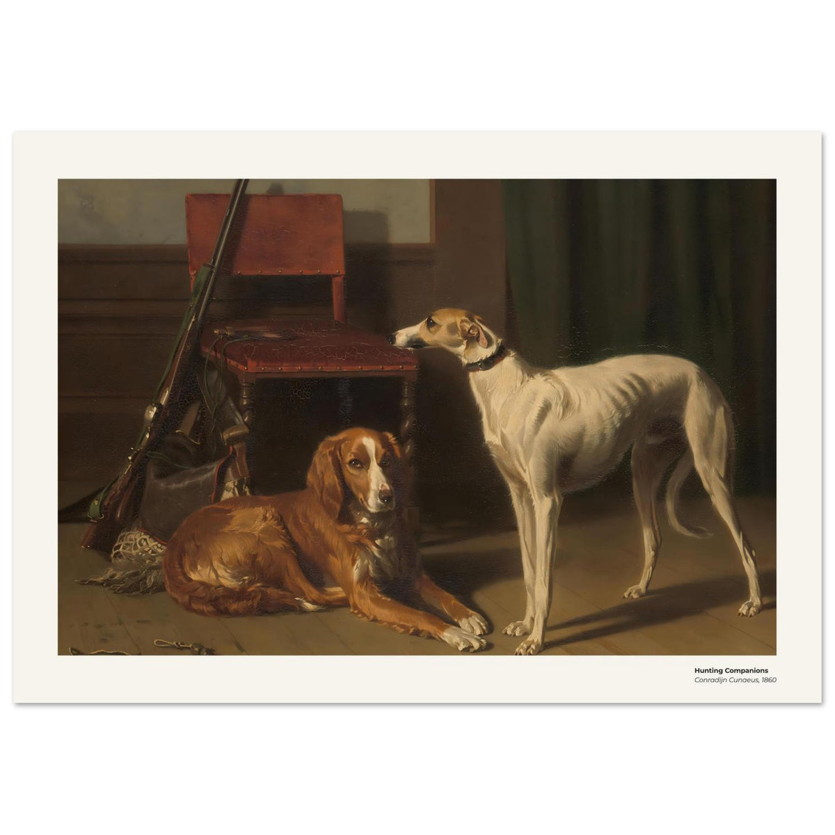 Compagnons de chasse – Conradijn Cunaeus, détail de la reproduction