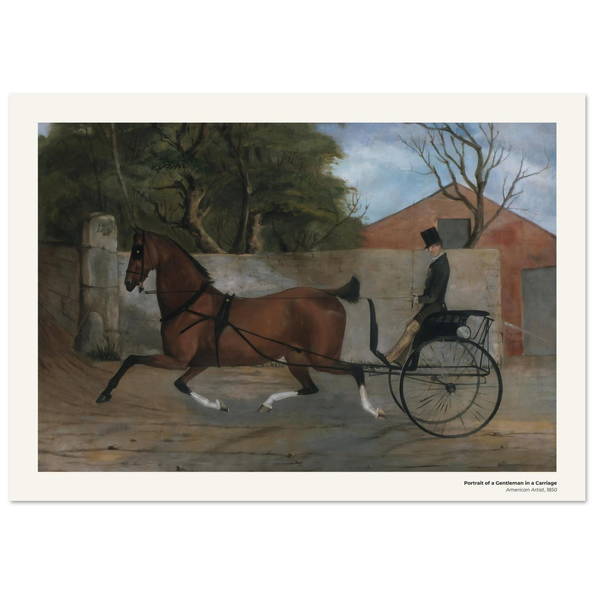 Portrait d'un gentilhomme en voiture, détail de la reproduction