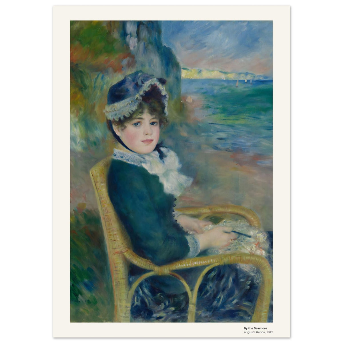Au bord de la mer – Auguste Renoir, détail de la reproduction