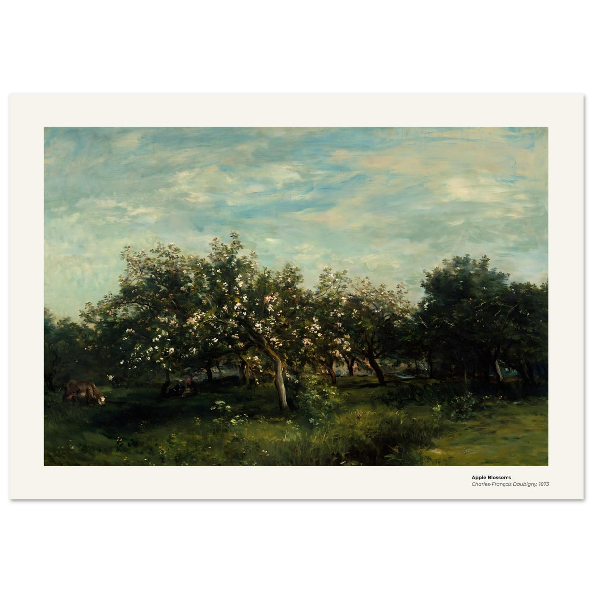 Fleurs de pommier – Charles-François Daubigny, reproduction d'art