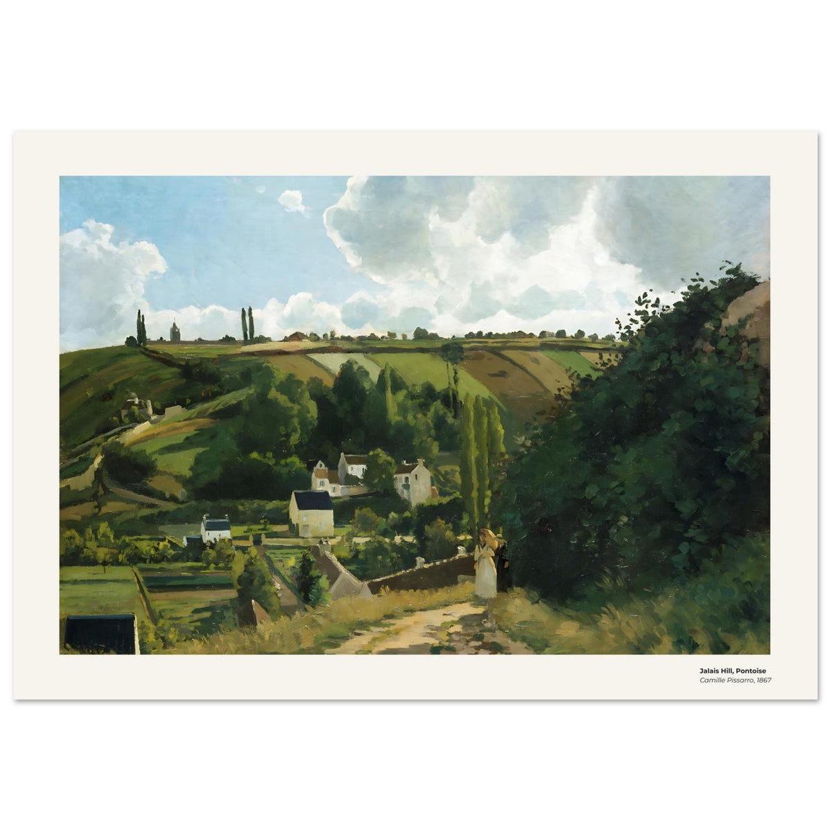Colline de Jalais, Pontoise – Camille Pissarro, détail de la reproduction