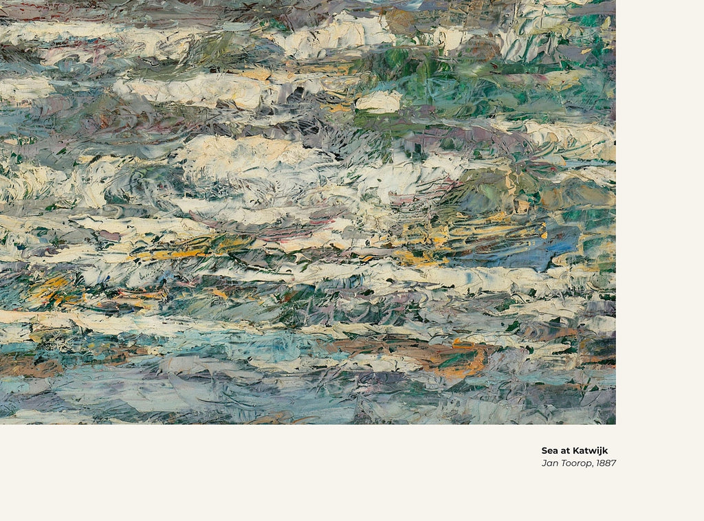 Mer à Katwijk – Jan Toorop, avec légende titre et artiste