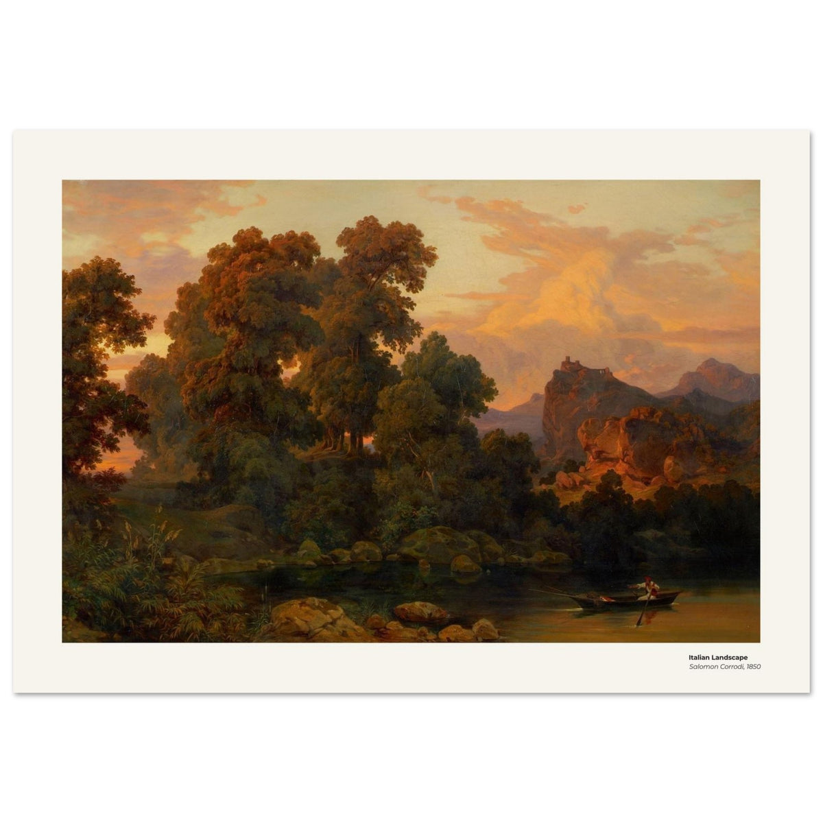 Paysage italien – Salomon Corrodi, reproduction d'art