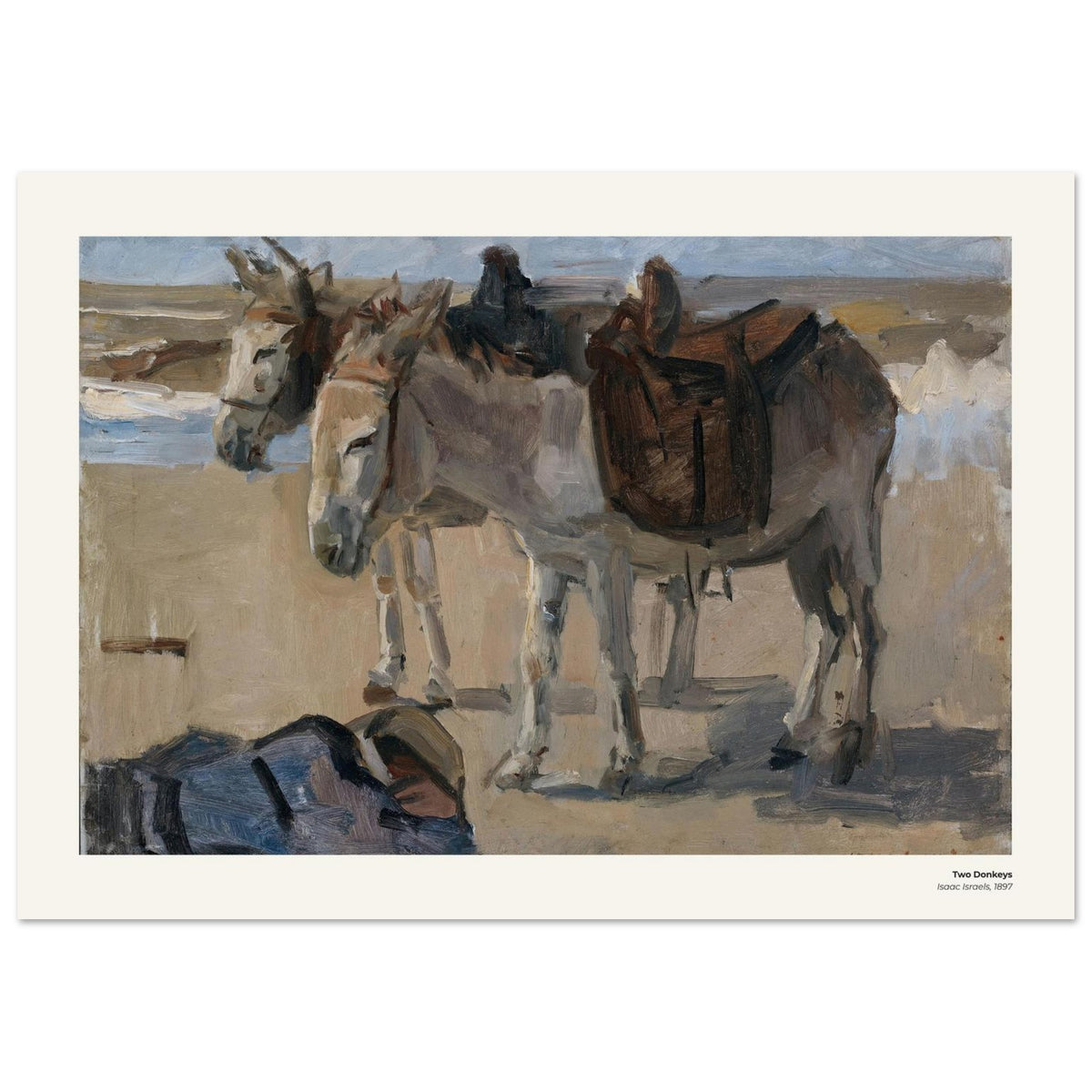 Deux ânes – Isaac Israëls, détail de la reproduction