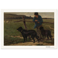 Fermier et ses chiens – Emile van Marcke de Lummen, détail de la reproduction