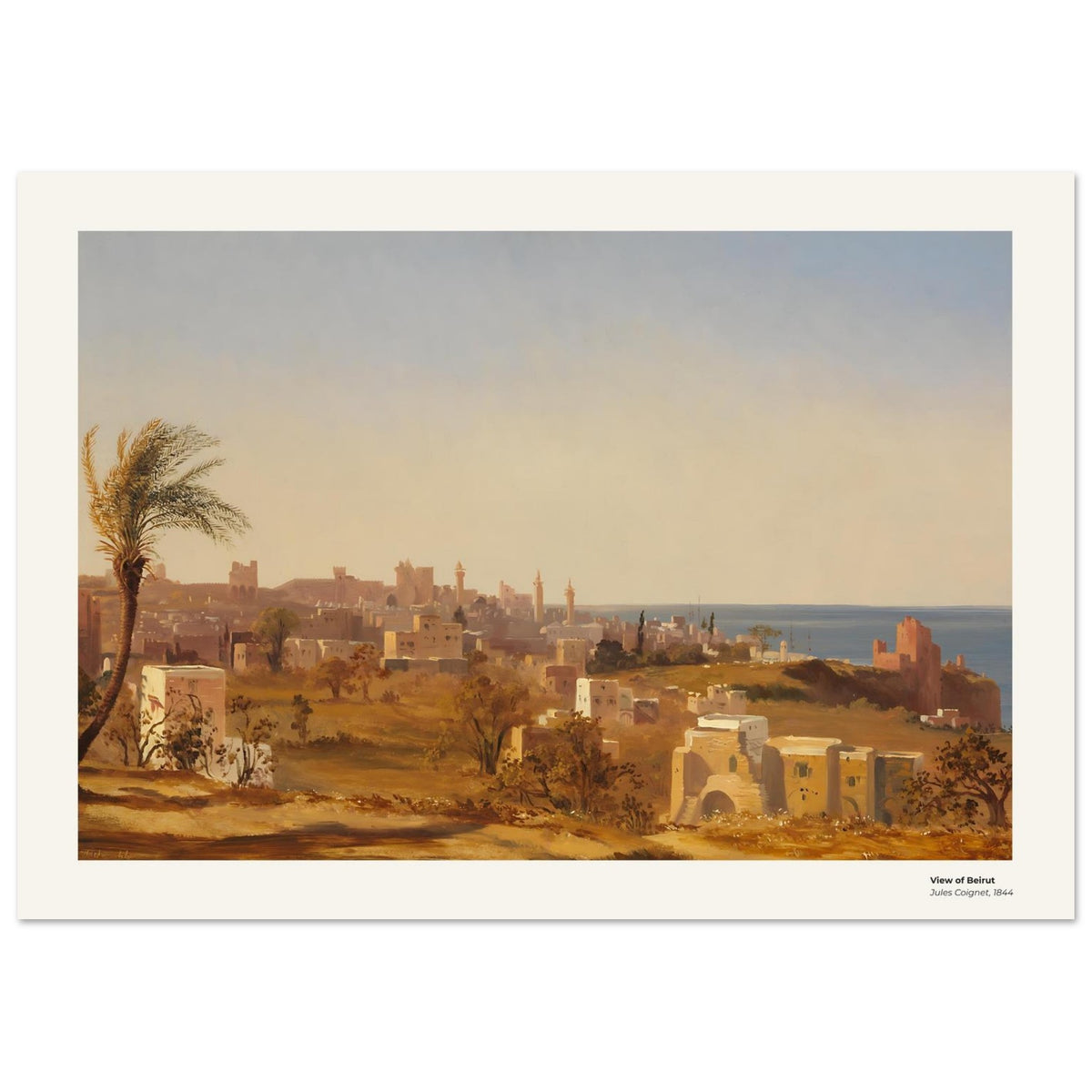 Vue de Beyrouth – Jules Coignet, détail de la reproduction