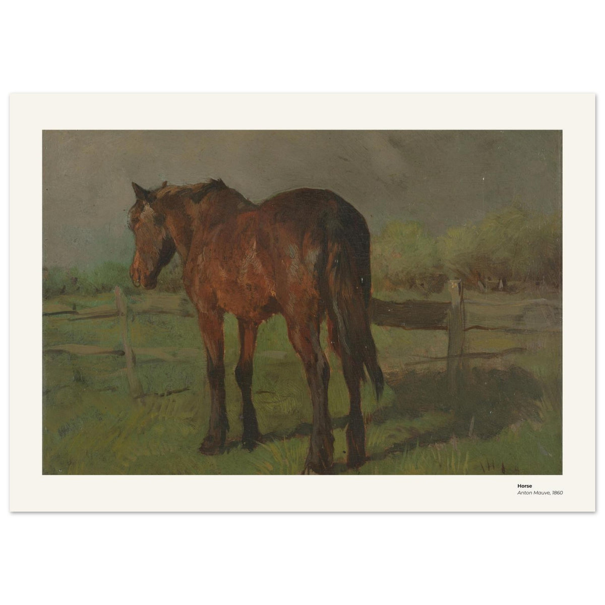 Cheval – Anton Mauve, détail de la reproduction