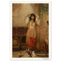 Jeune fille dans une cour, Alger – Philippe Pavy, détail de la reproduction