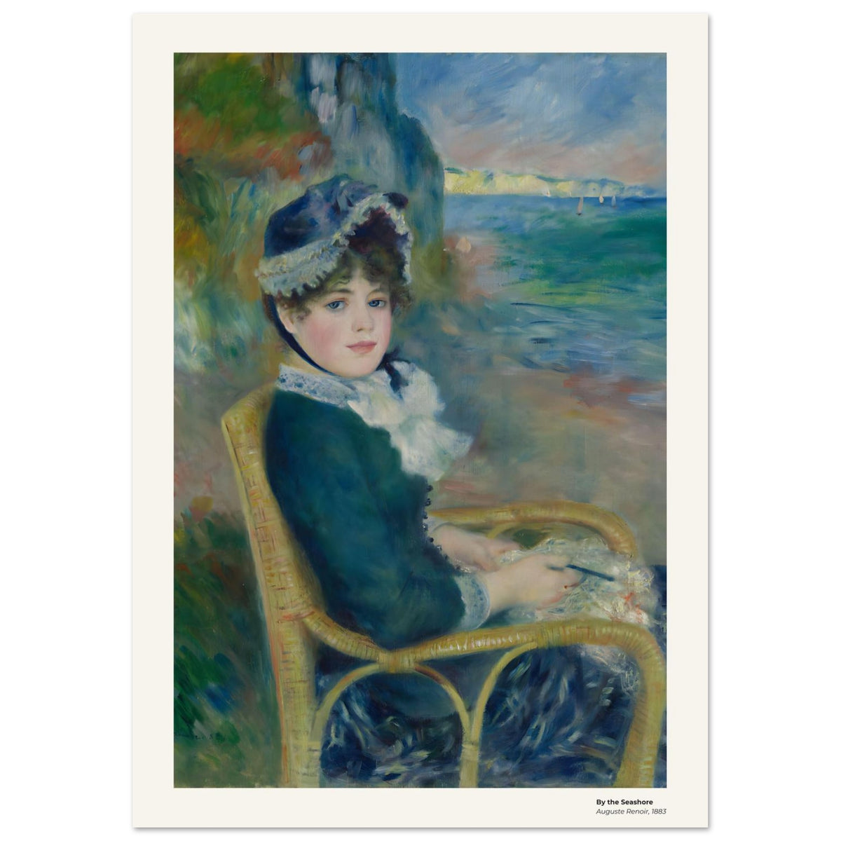 Au bord de la mer – Auguste Renoir, détail de la reproduction