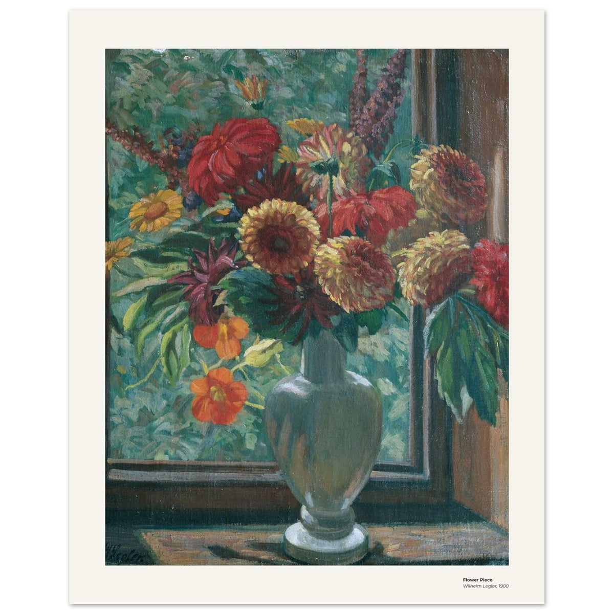 Bouquet de fleurs – Wilhelm Legler, détail de la reproduction