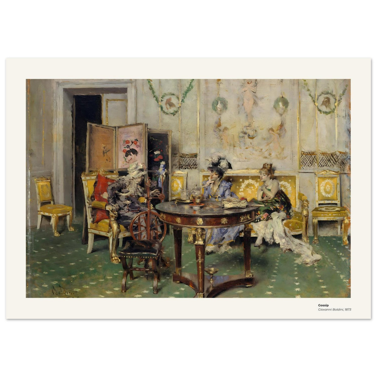 Potins – Giovanni Boldini, détail de la reproduction