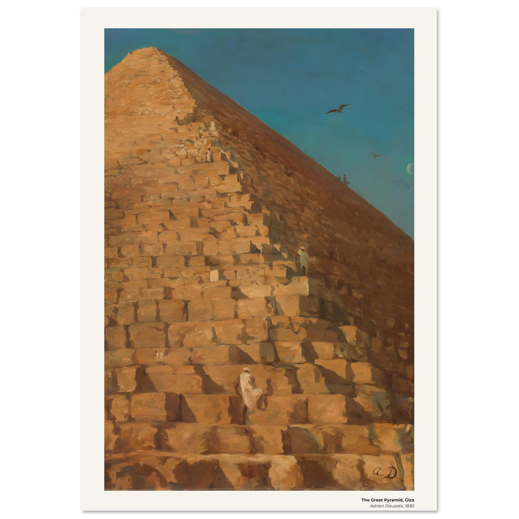 La Grande Pyramide de Gizeh – Adrien Dauzats, détail de la reproduction