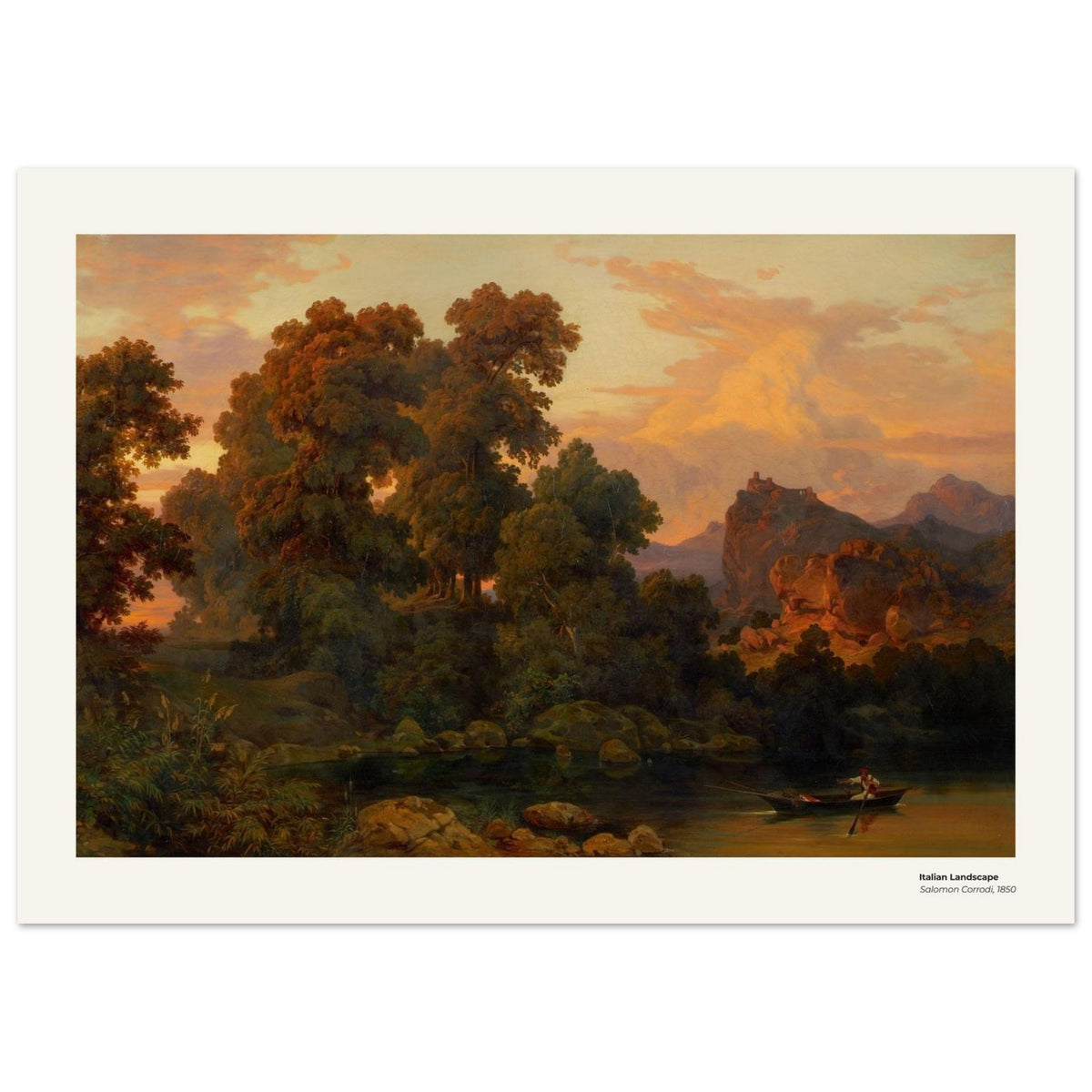 Paysage italien – Salomon Corrodi, reproduction d'art