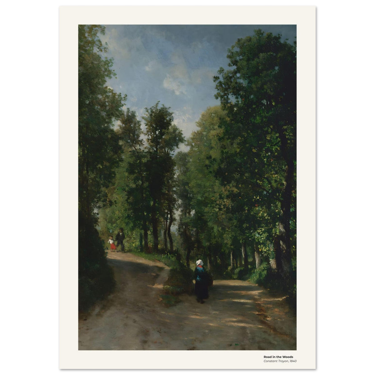 Route dans les bois – Constant Troyon, reproduction d'art