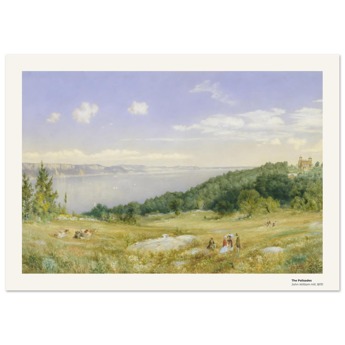 Les Palisades – John William Hill, détail de la reproduction