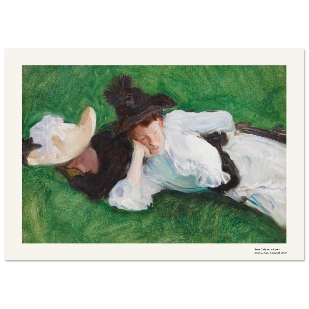 Deux filles sur une pelouse – John Singer Sargent, détail de la reproduction