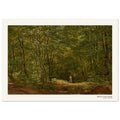 Promeneurs dans un paysage forestier – Friedrich Loos, reproduction d'art