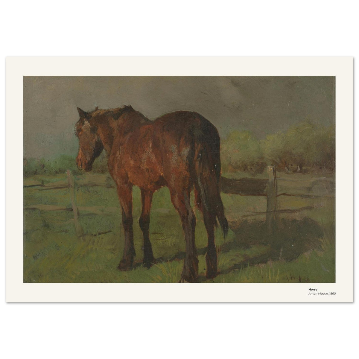 Cheval – Anton Mauve, détail de la reproduction