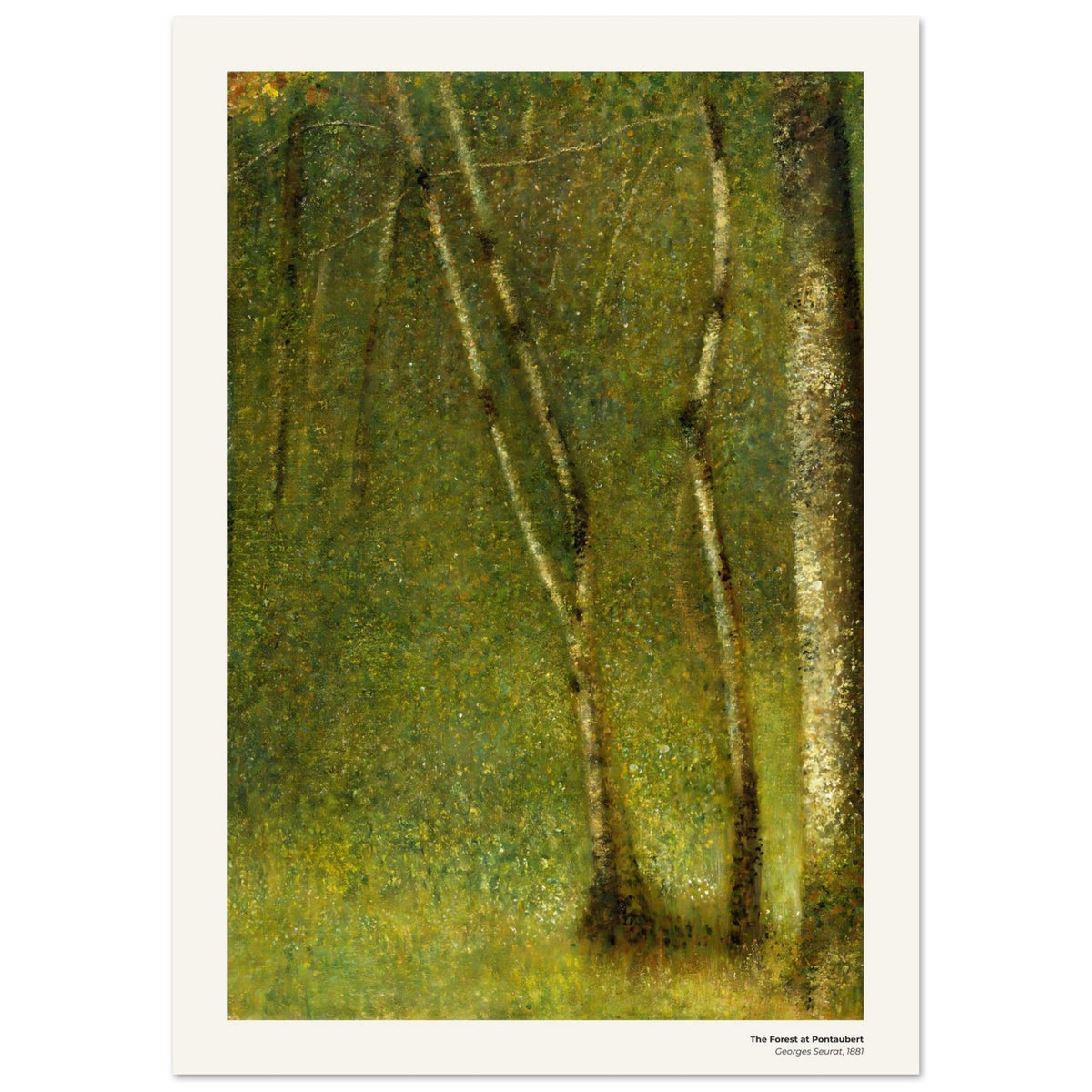 La forêt de Pontaubert – Georges Seurat, reproduction d'art