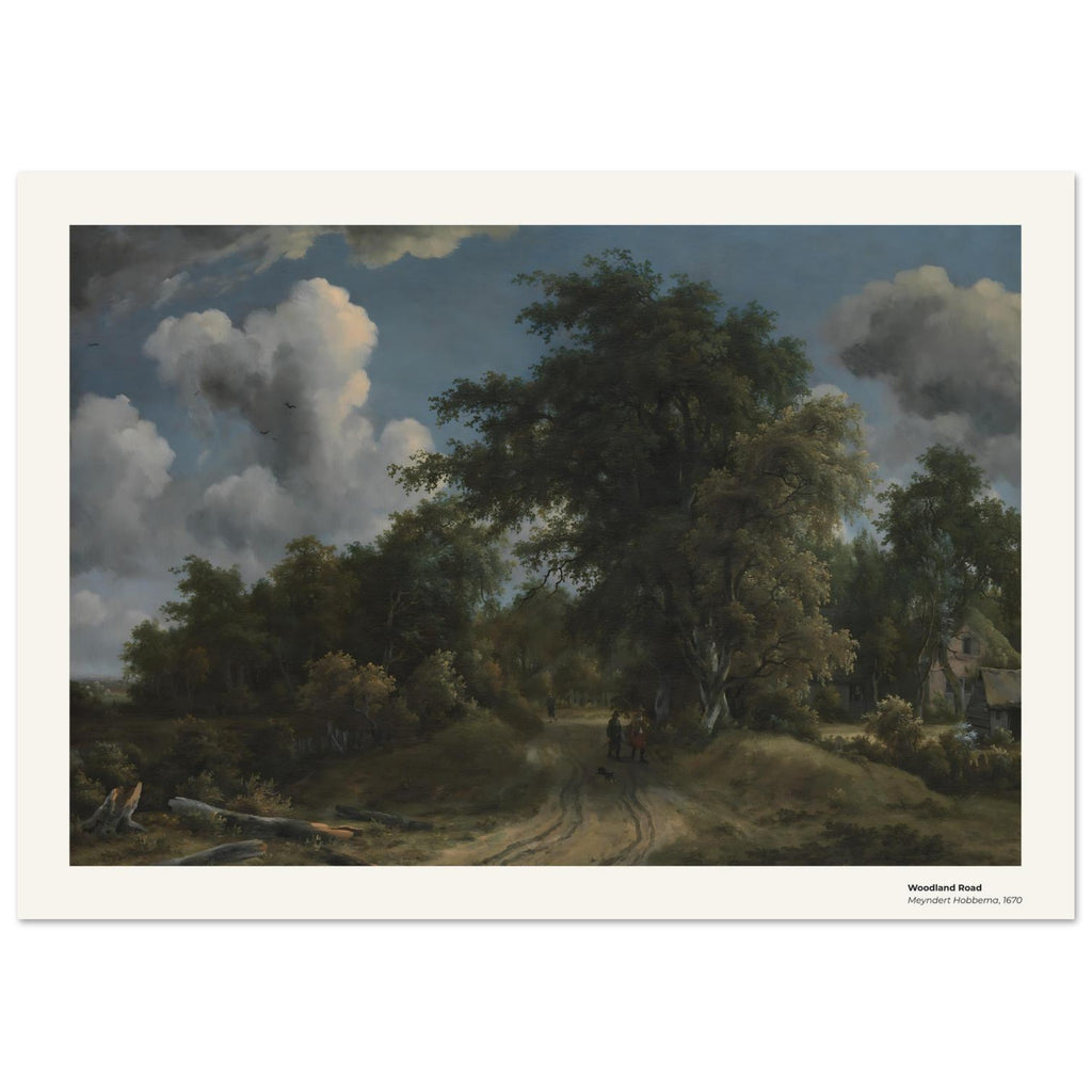 Chemin des Bois – Meindert Hobbema, détail de la reproduction