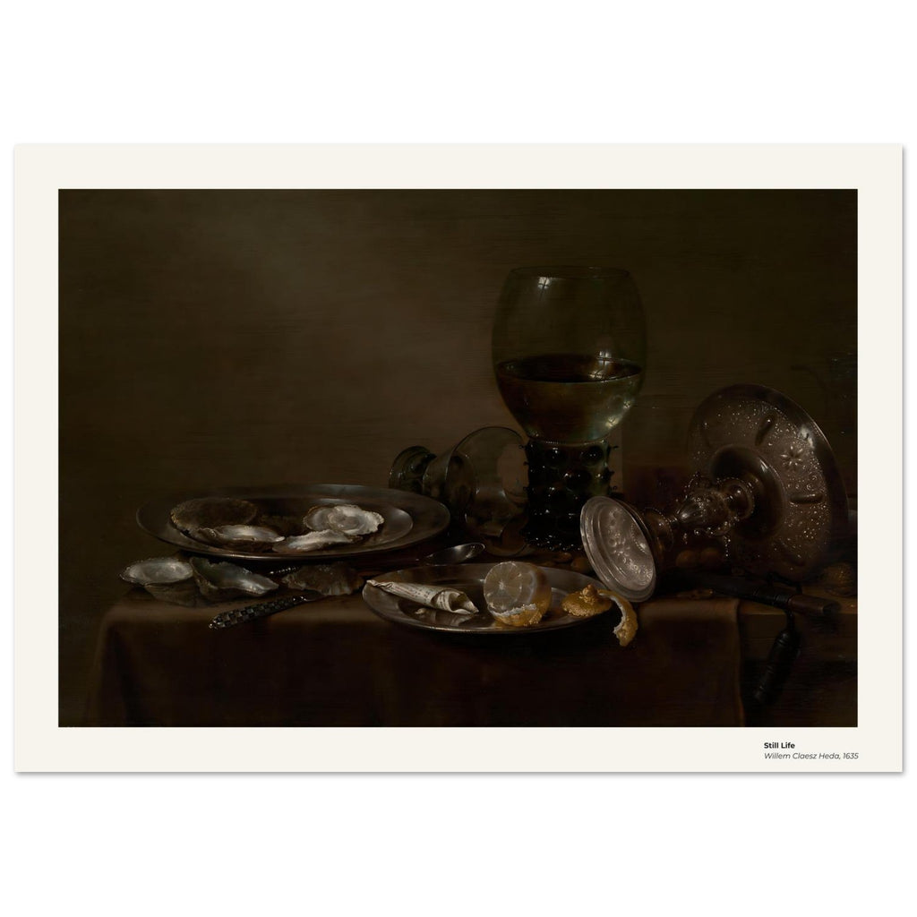 Nature morte – Willem Claesz Heda, détail de la reproduction