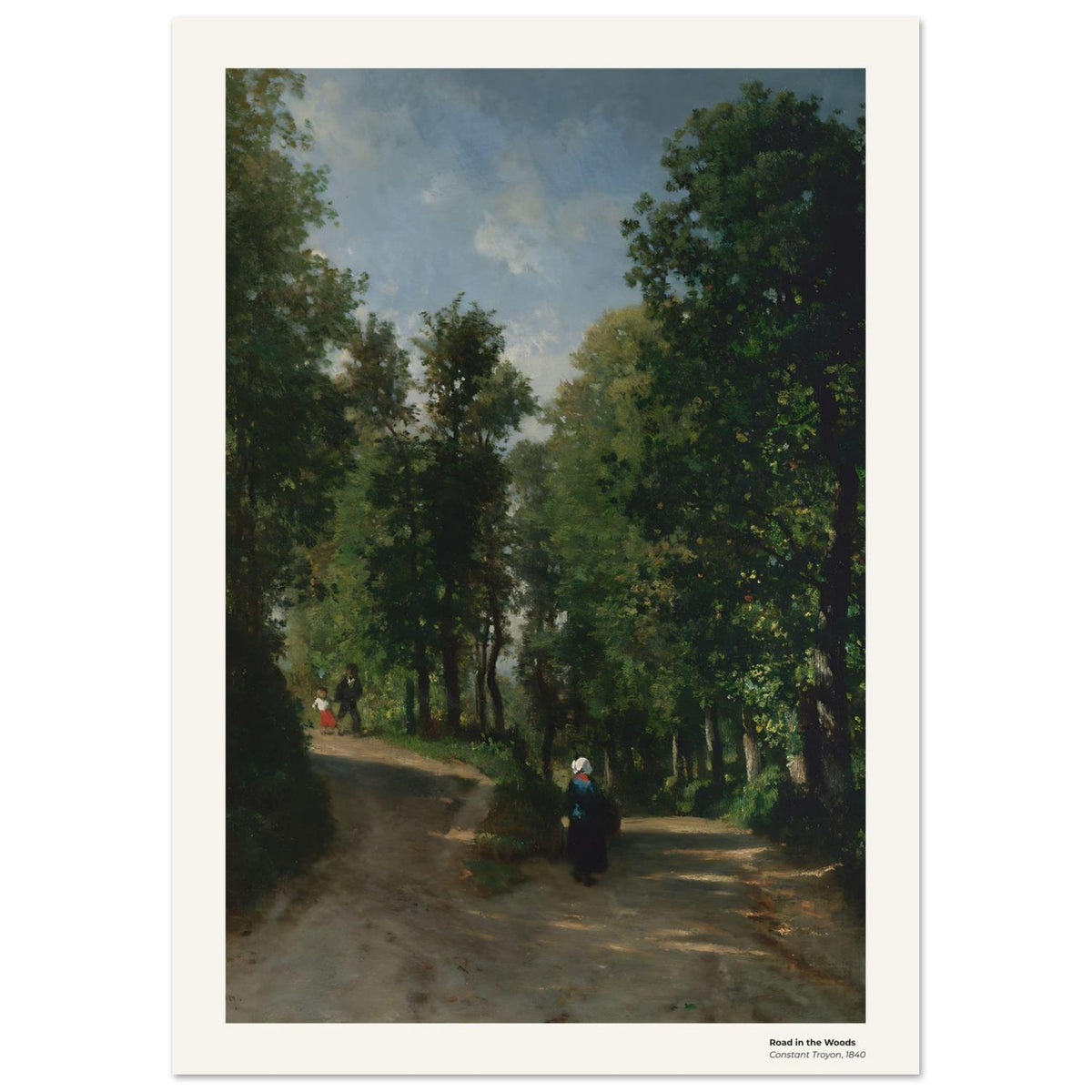 Route dans les bois – Constant Troyon, détail de la reproduction