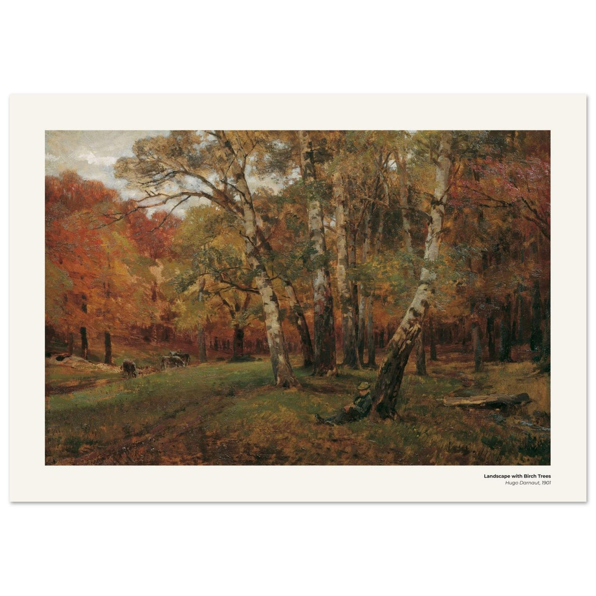Paysage aux bouleaux – Hugo Darnaut, reproduction d'art