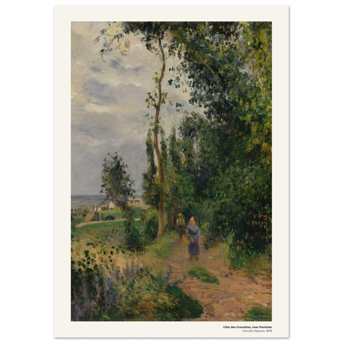 Côte des Grouettes, près de Pontoise – Camille Pissarro, détail de la reproduction