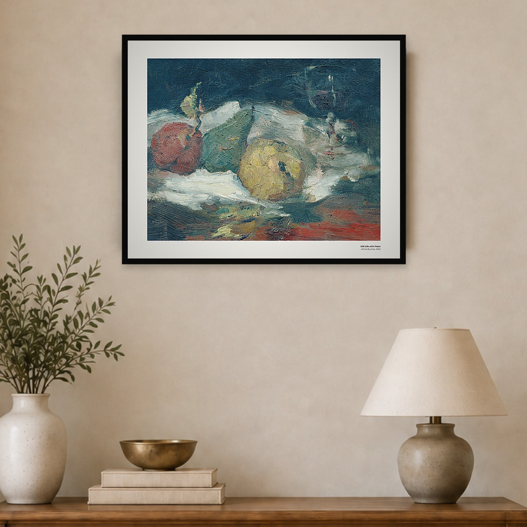 Nature morte aux poires – Alfred Buchta, aperçu encadré en situation