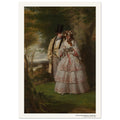 Les deux figures centrales de "Derby Day" – William Powell Frith, détail de la reproduction