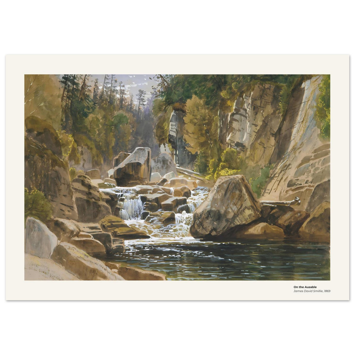 Sur l'Ausable – James David Smillie, détail de la reproduction