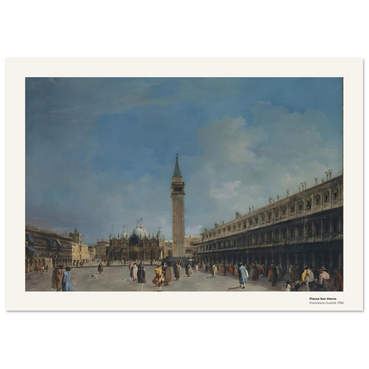 Place Saint-Marc – Francesco Guardi, détail de la reproduction