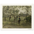 Jeune paysan sur une barrière de bois – Jozef Israëls, reproduction d'art