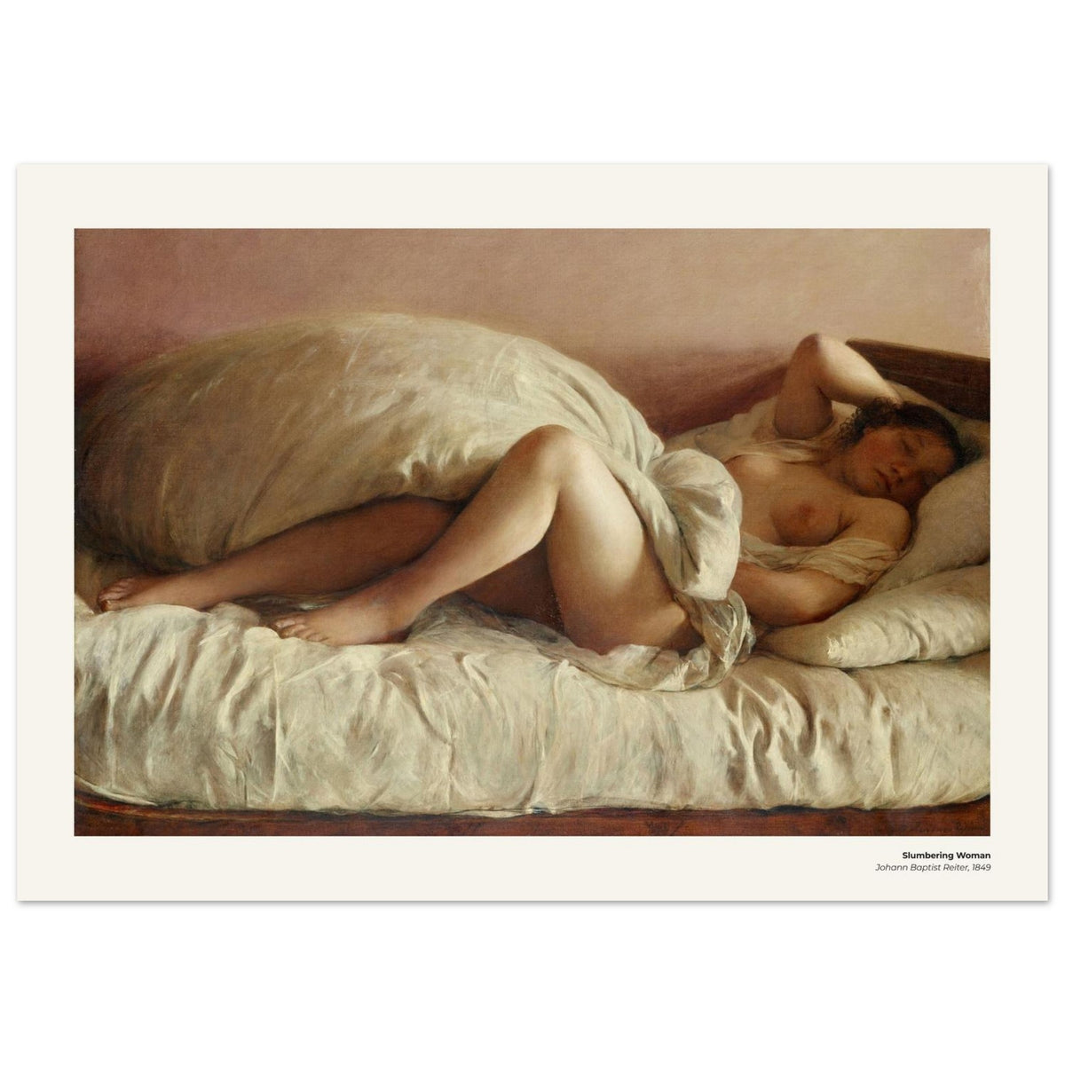 Femme endormie – Johann Baptist Reiter, reproduction d'art