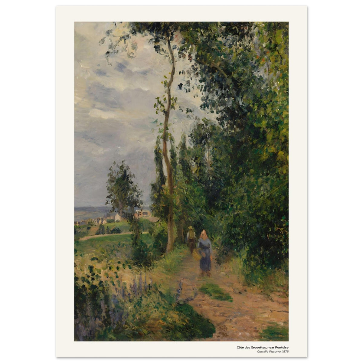 Côte des Grouettes, près de Pontoise – Camille Pissarro, détail de la reproduction